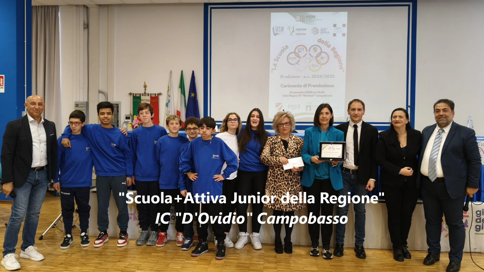 "La Scuola+Sportiva della Regione", consegnati 16 premi alle scuole e ai giovani atleti